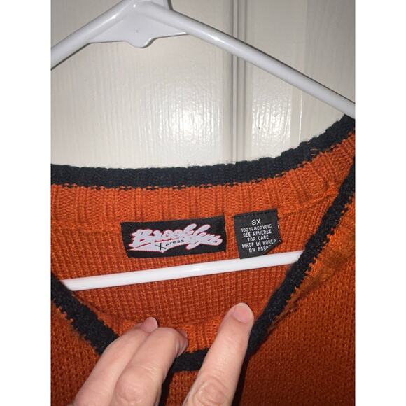 Brooklyn Xpress Rust Orange Knit Sweater Size 3X - Picture 3 of 3